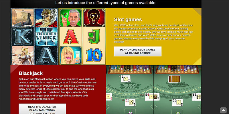 casino action games