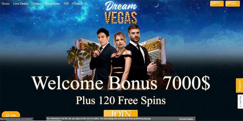 dream vegas homepage