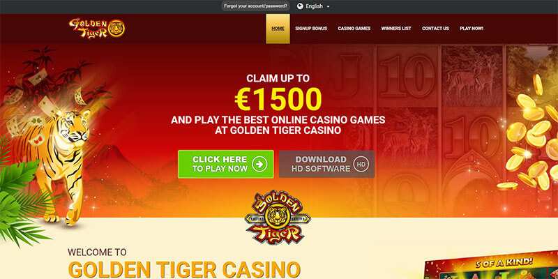 golden tiger homepage