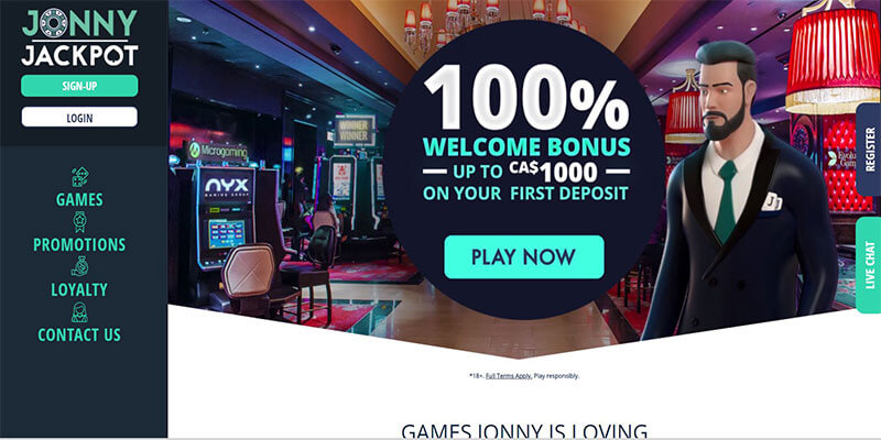 jonny jackpot homepage