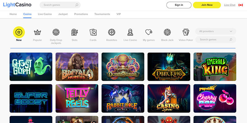 lightcasino games