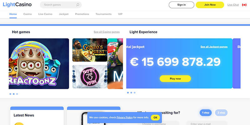 lightcasino homepage