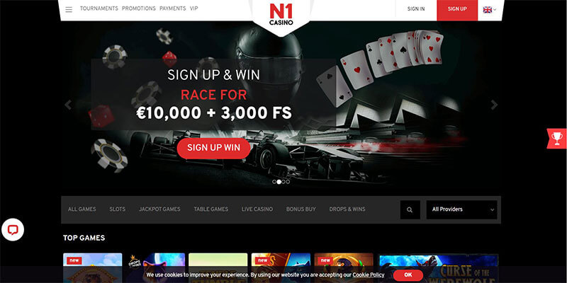 n1 casino homepage