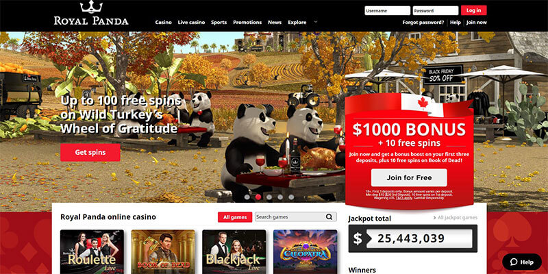 royal panda homepage