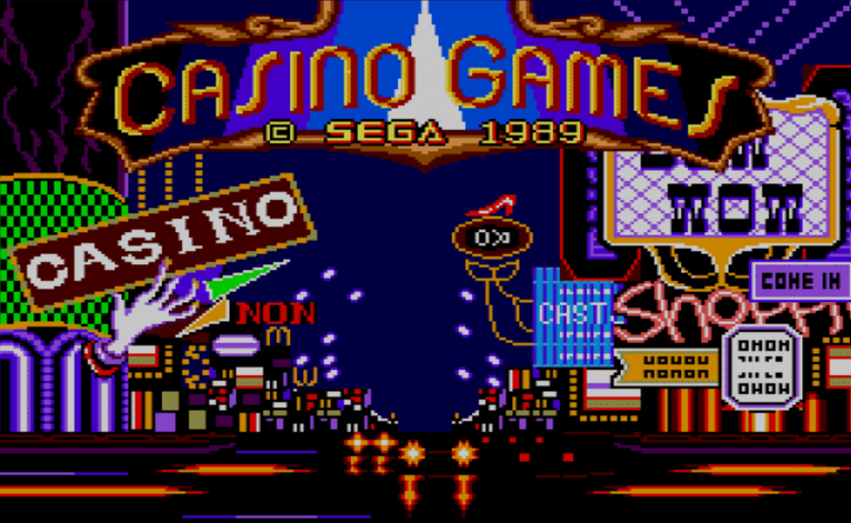 Sega Casino Games 1989 by Master System