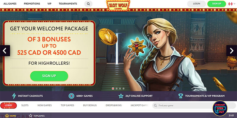 slotwolf homepage