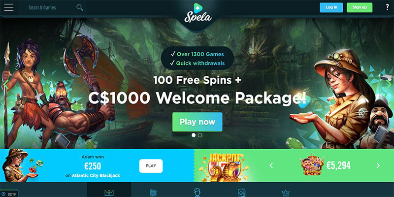 spela casino homepage