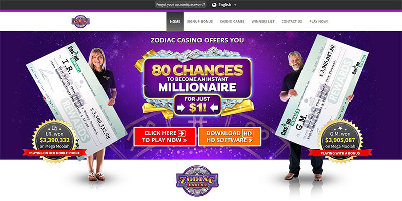 zodiac casino homepage